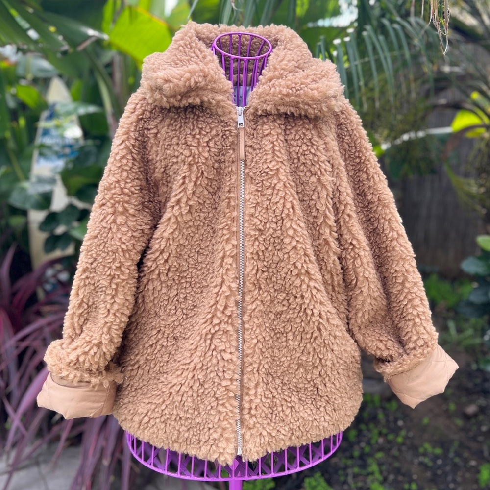 Faux fur Zip Up Jacket
